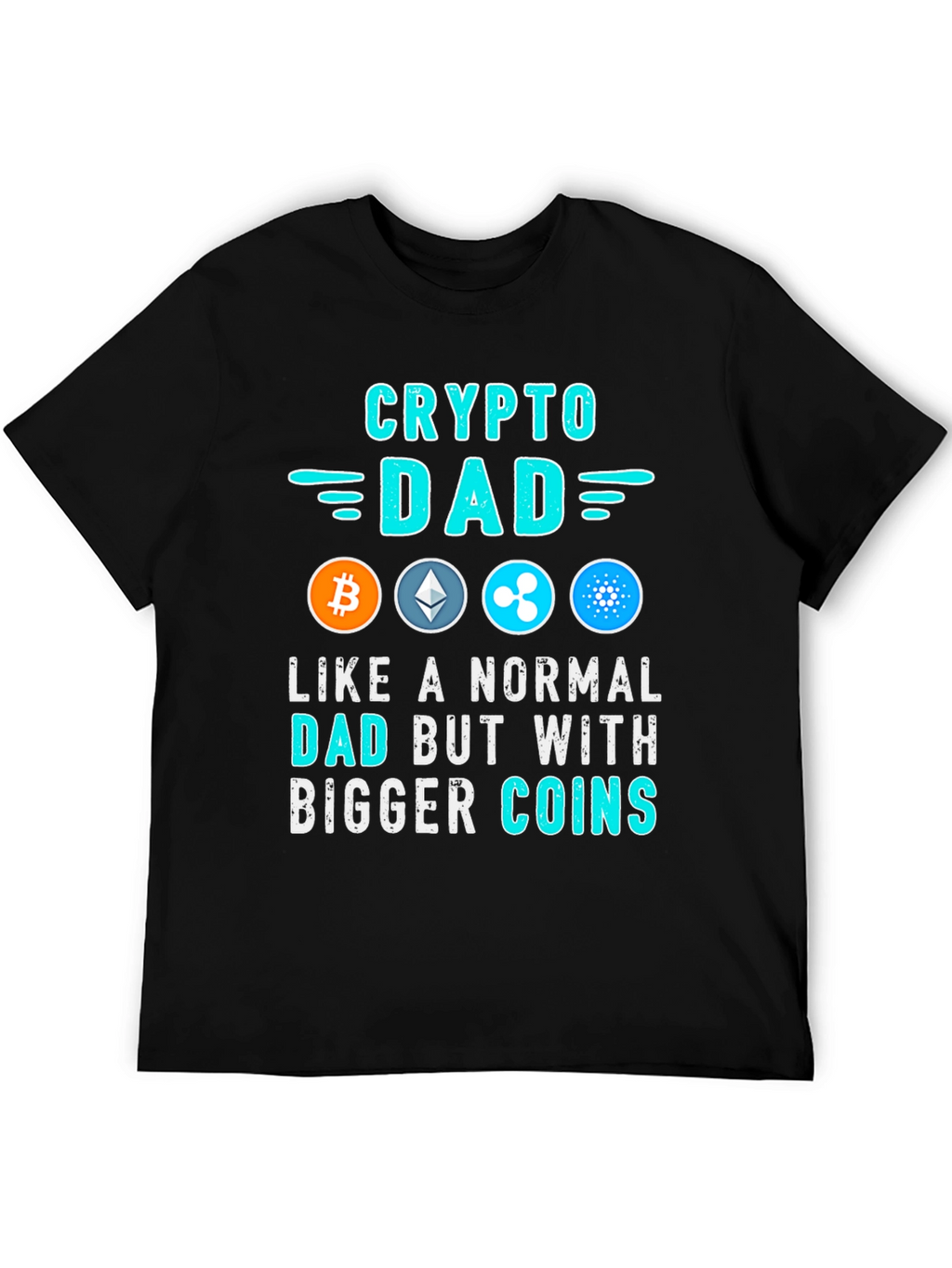 Crypto Dad T-Shirt - Bitcoin Ethereum Ripple Cardano