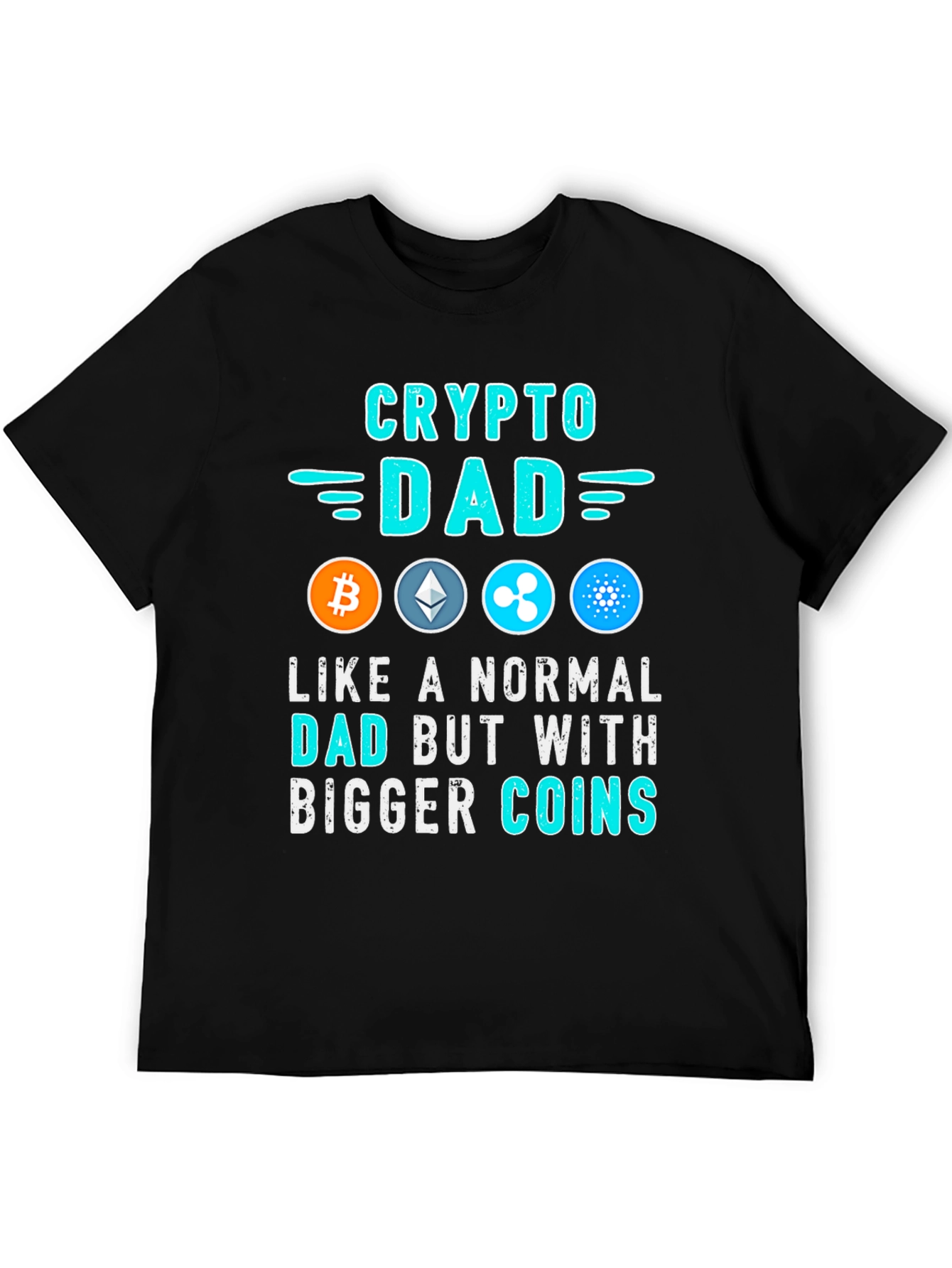Crypto Dad T-Shirt - Bitcoin Ethereum Ripple Cardano