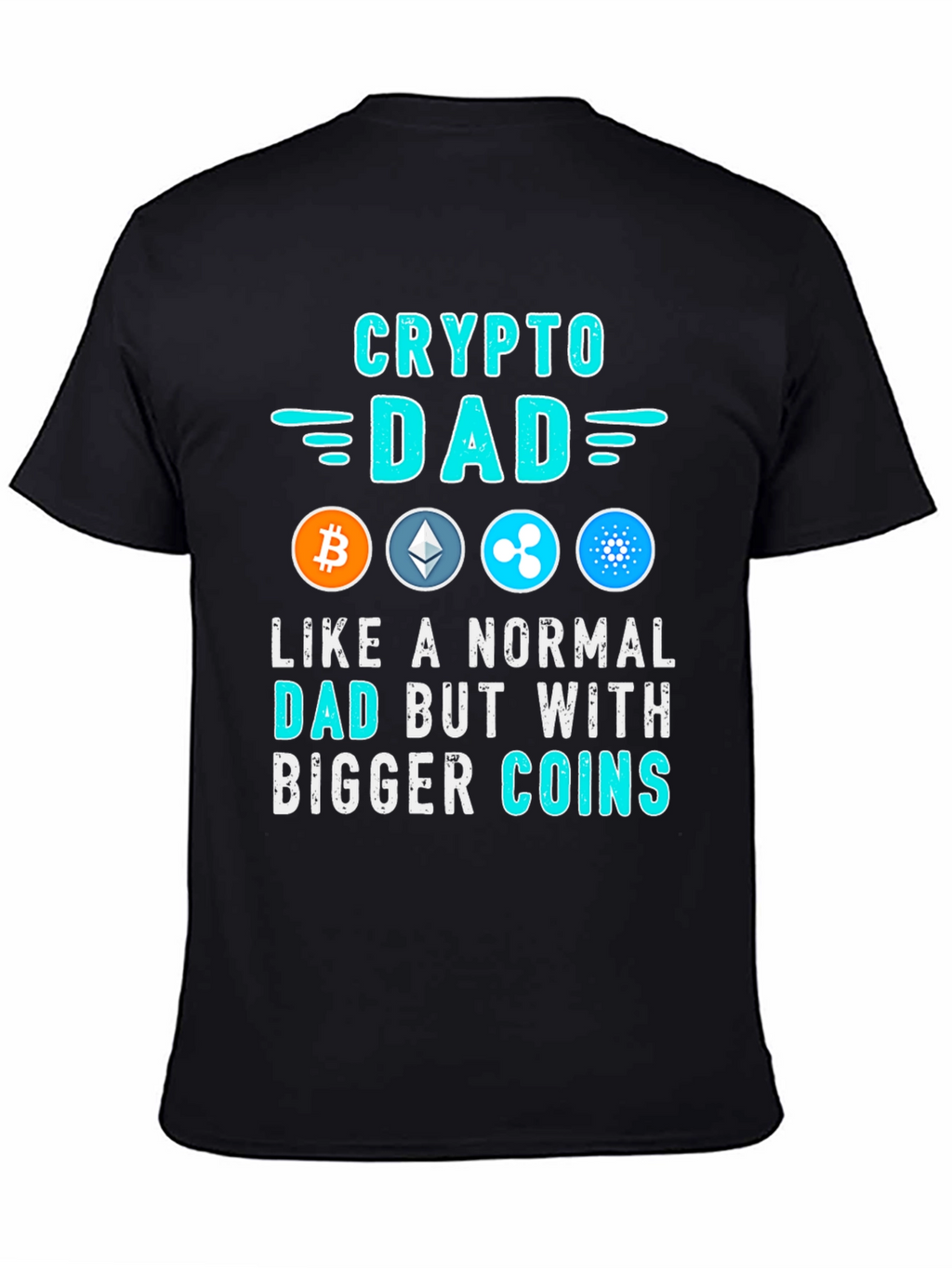 Crypto Dad T-Shirt - Bitcoin Ethereum Ripple Cardano