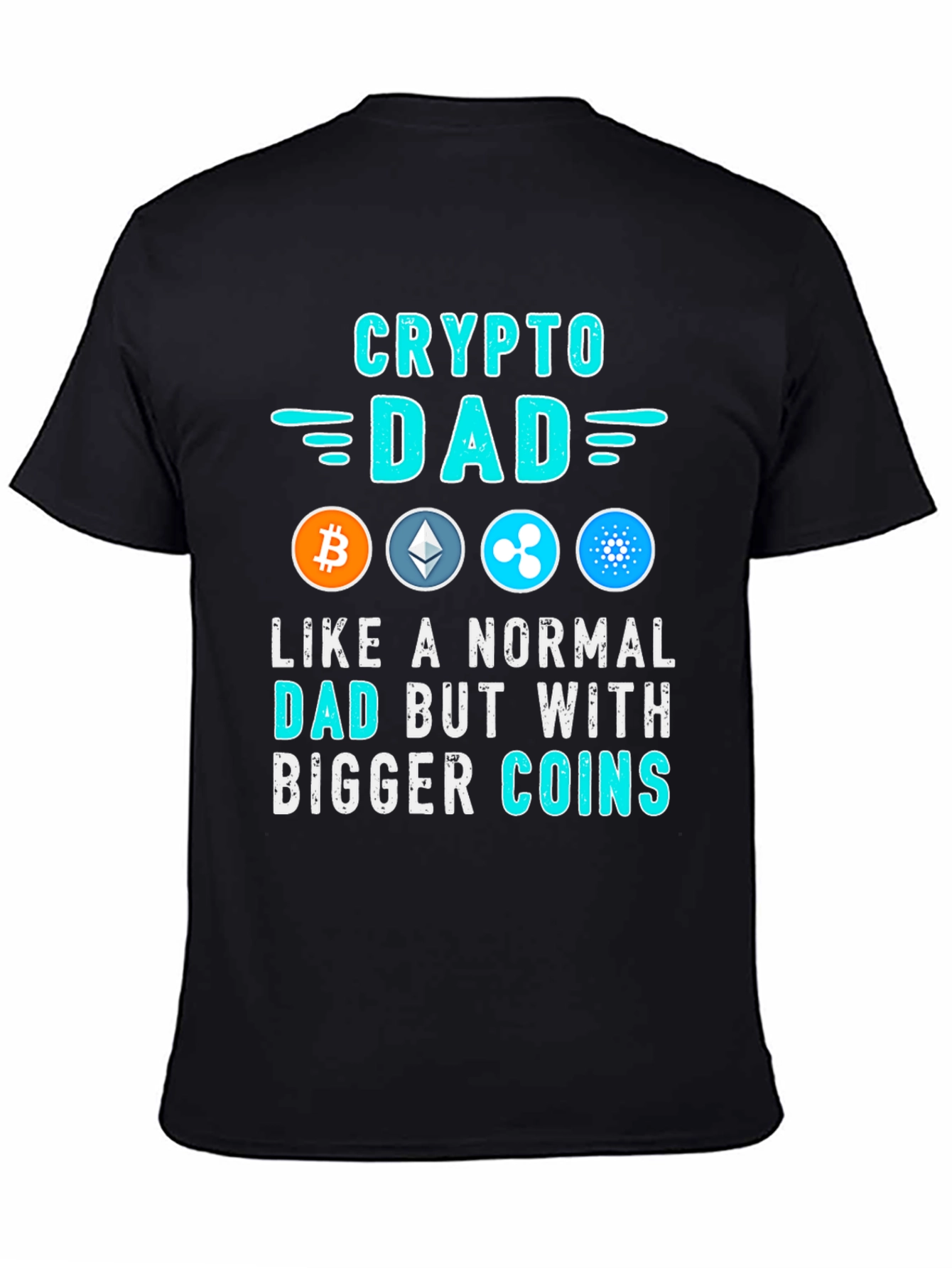 Crypto Dad T-Shirt - Bitcoin Ethereum Ripple Cardano
