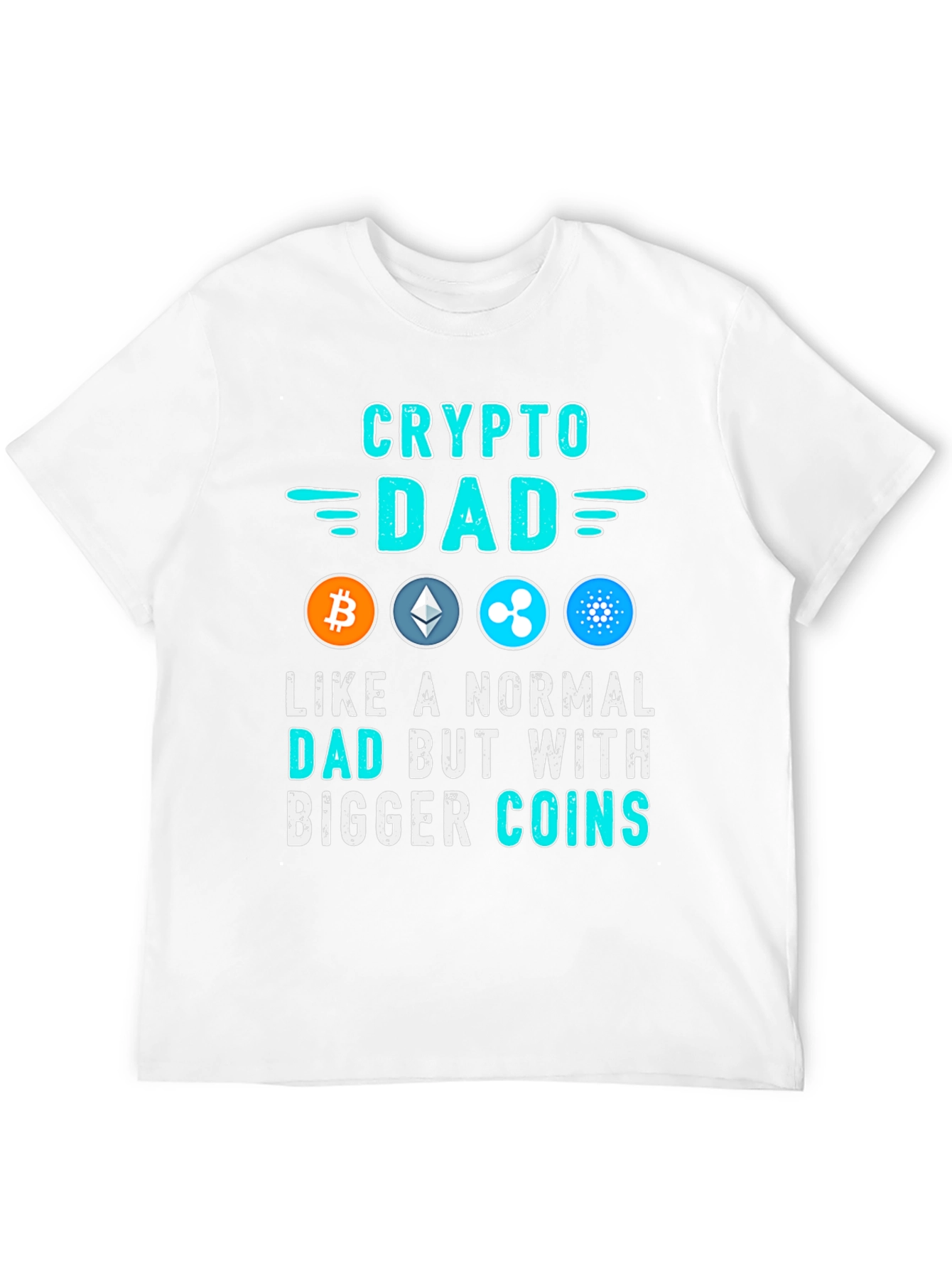 Crypto Dad T-Shirt - Bitcoin Ethereum Ripple Cardano