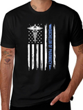 Bachelor of Pharmacy American Flag T-Shirt