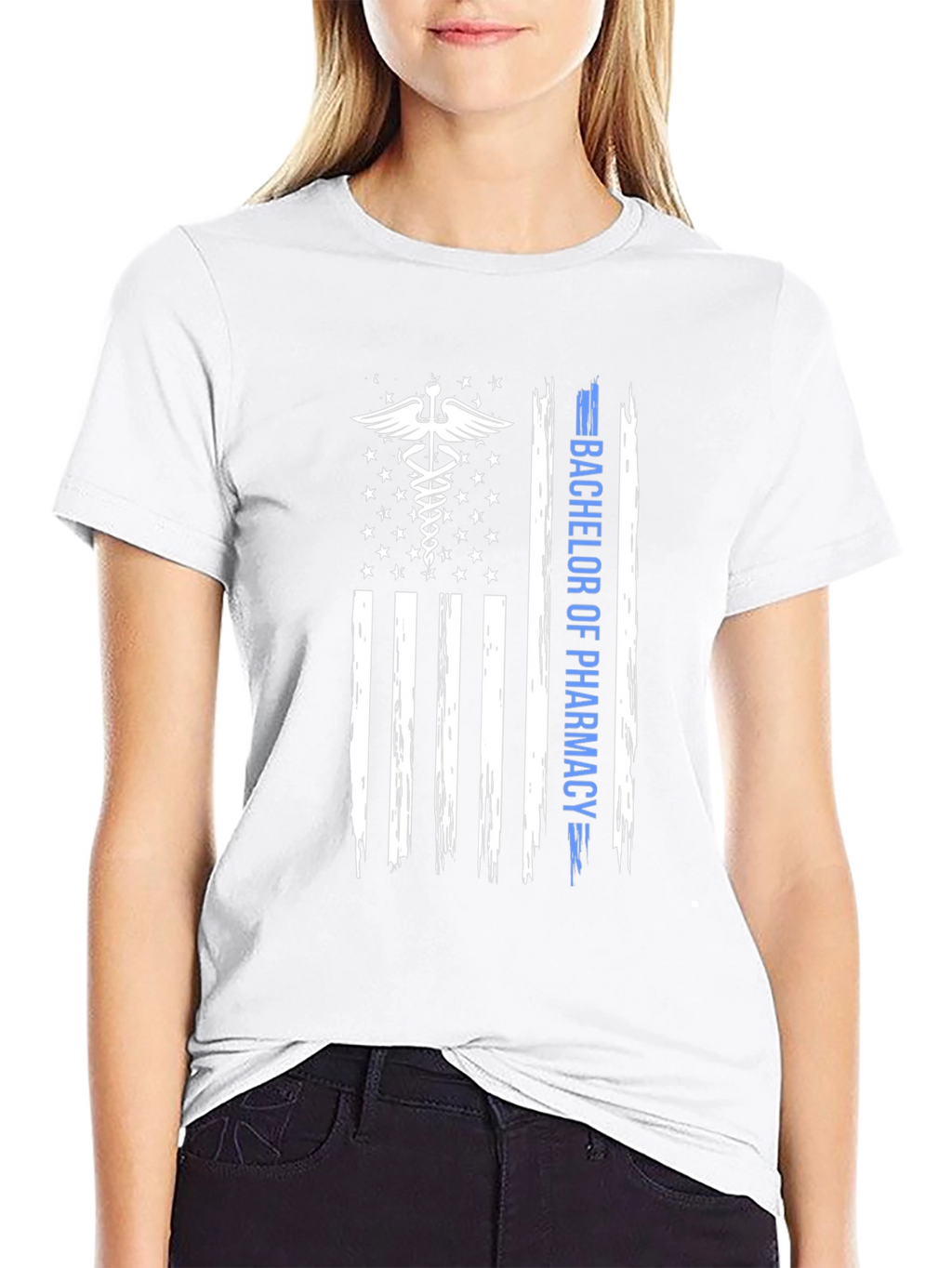 Bachelor of Pharmacy American Flag T-Shirt