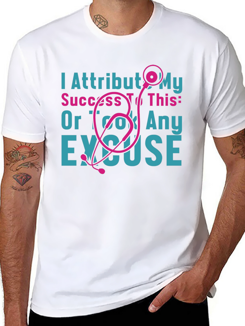 Funny Nurse T-Shirt: Stethoscope & Success Excuse