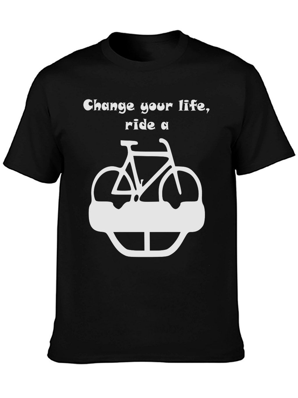 Change Your Life Ride A Bike - Black T-Shirt