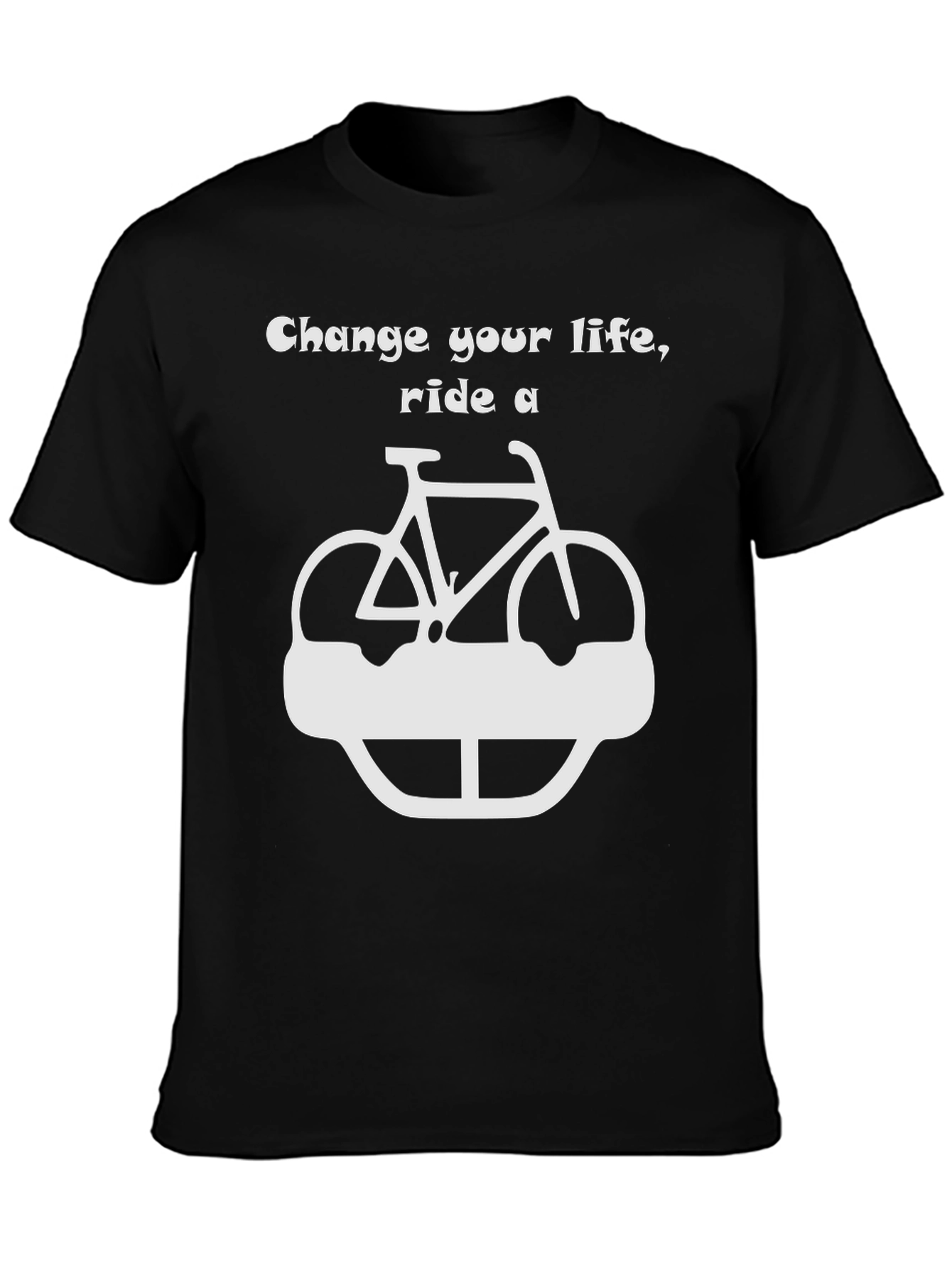 Change Your Life Ride A Bike - Black T-Shirt