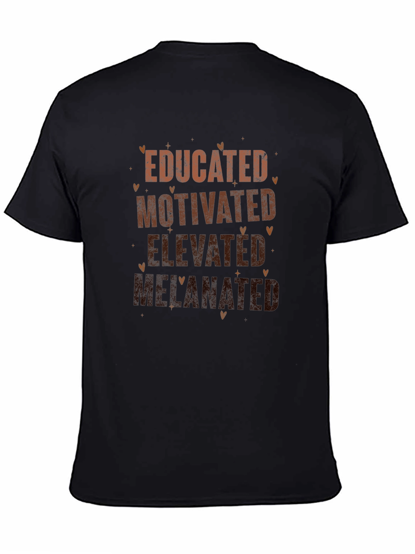 Educated Motivated Elevated Melanated Black T-Shirt