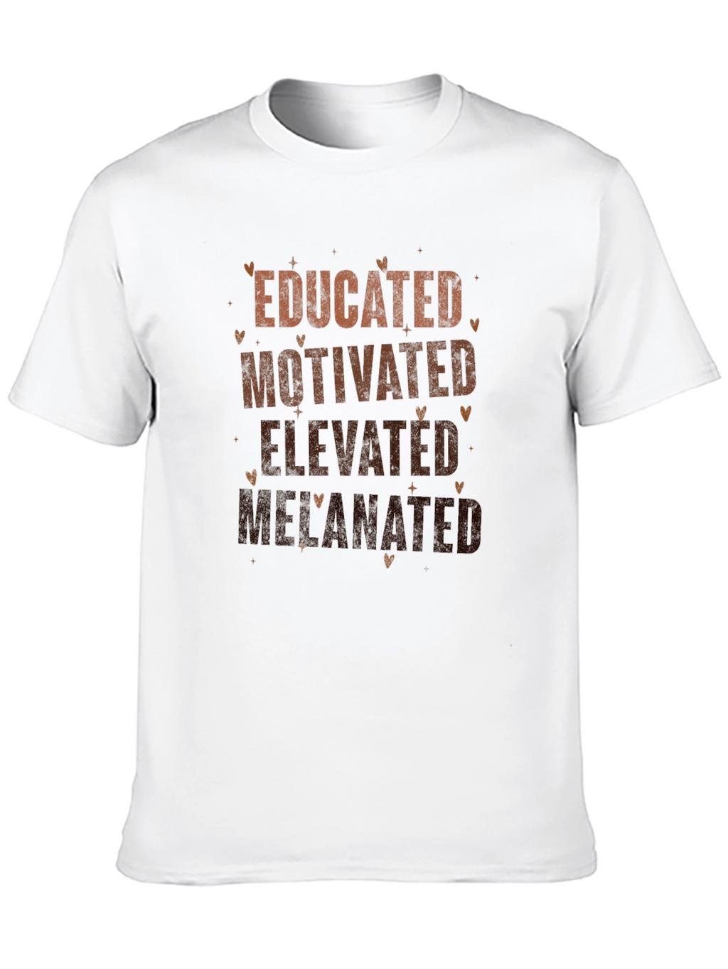 Educated Motivated Elevated Melanated Black T-Shirt
