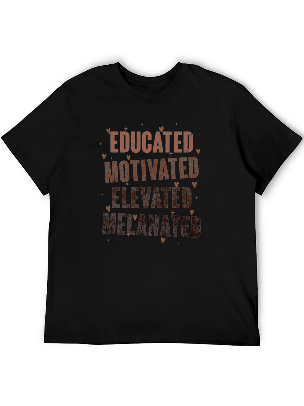 Educated Motivated Elevated Melanated Black T-Shirt