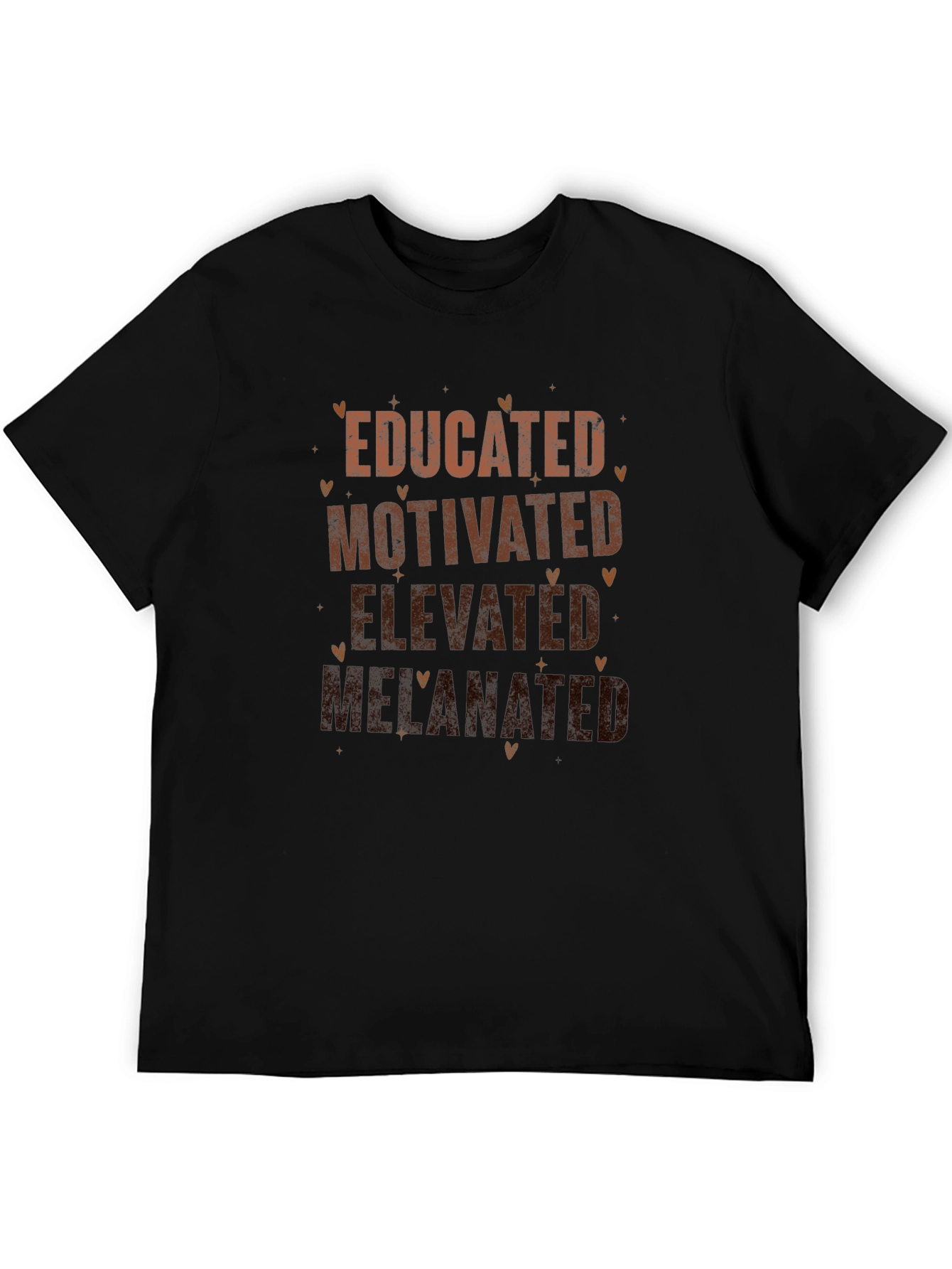 Educated Motivated Elevated Melanated Black T-Shirt