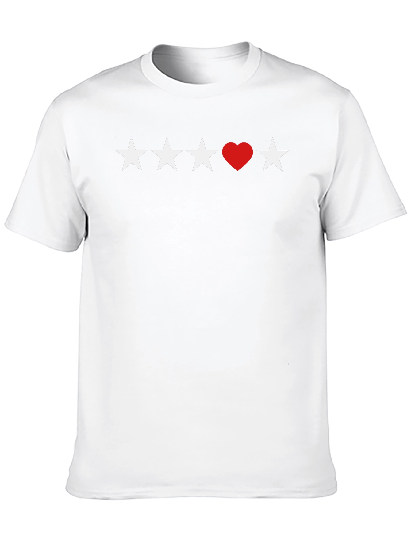 Stars and Heart Black T-Shirt