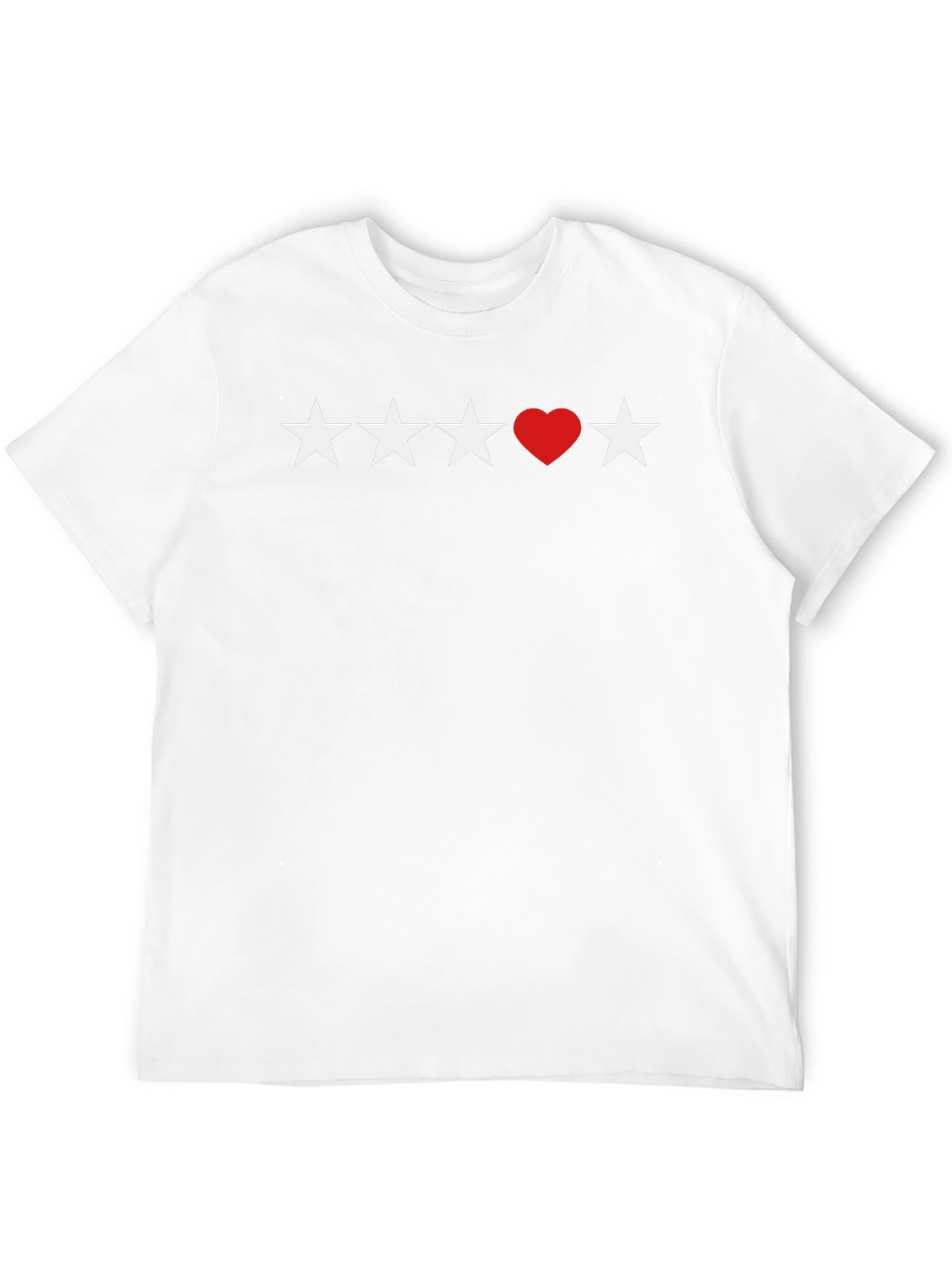 Stars and Heart Black T-Shirt