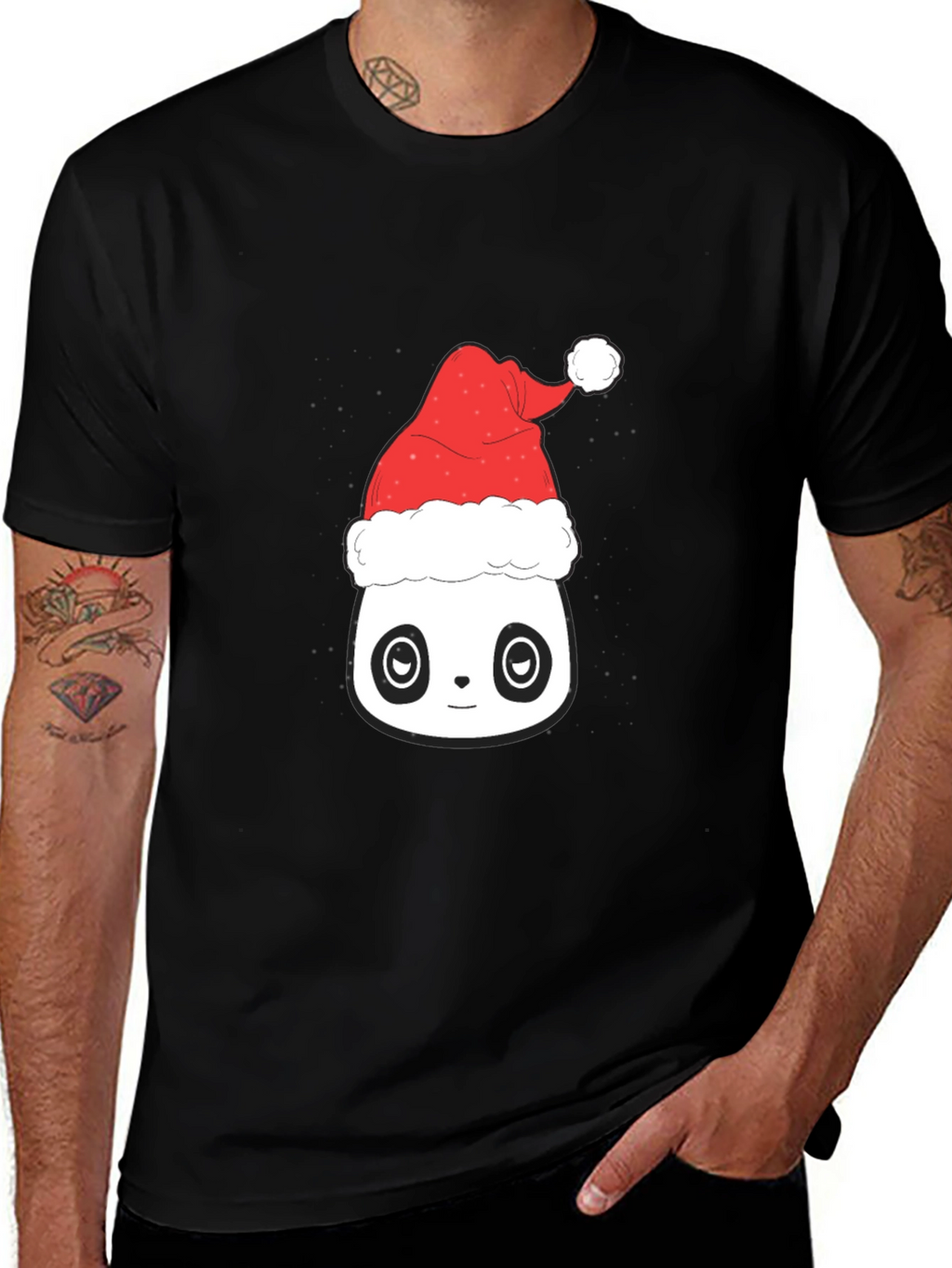 Festive Panda T-Shirt - Holiday Season