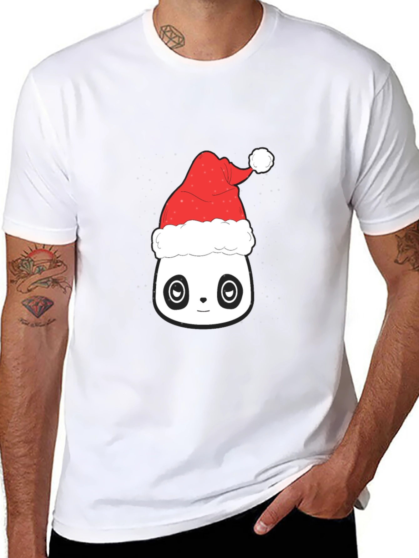 Festive Panda T-Shirt - Holiday Season