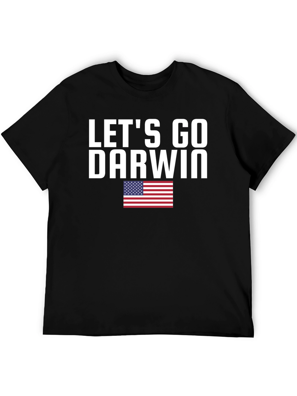 Lets Go Darwin T-Shirt American Flag Black