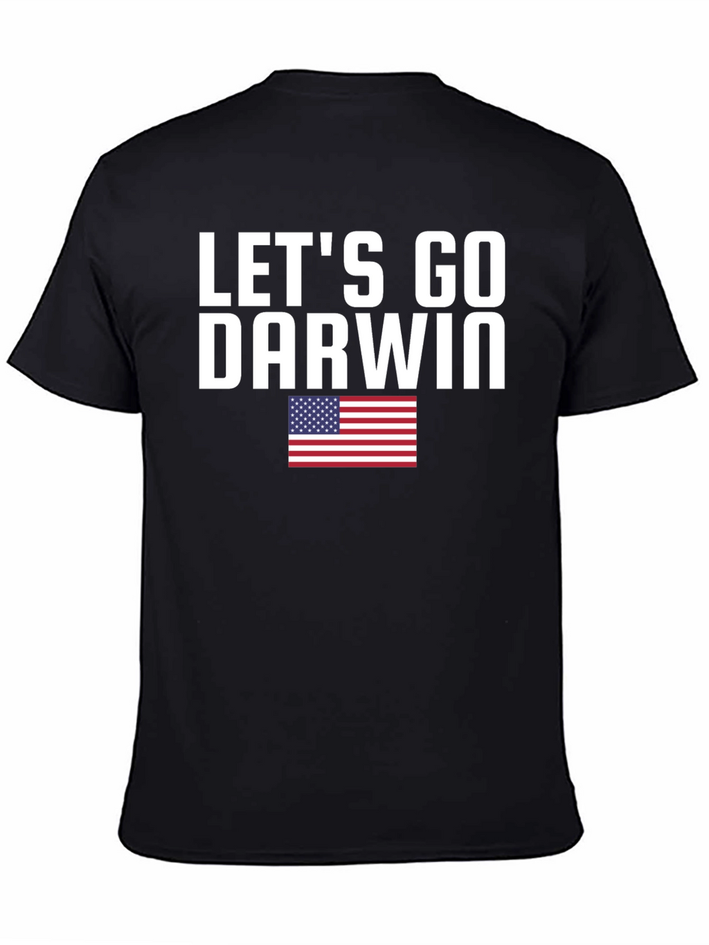 Lets Go Darwin T-Shirt American Flag Black