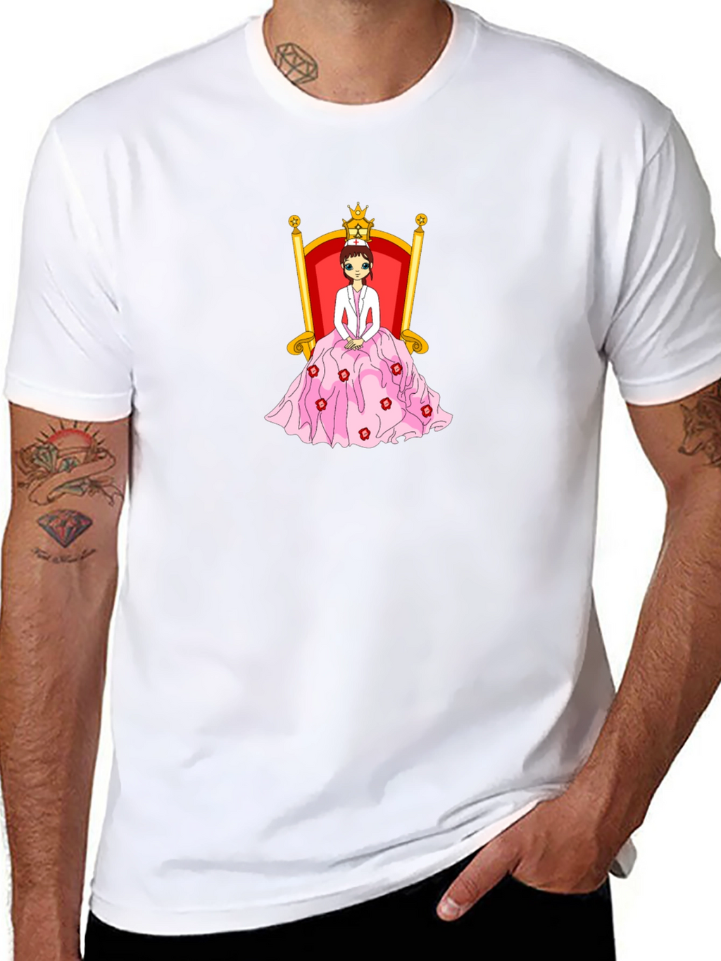 Queen Nurse Black T-Shirt