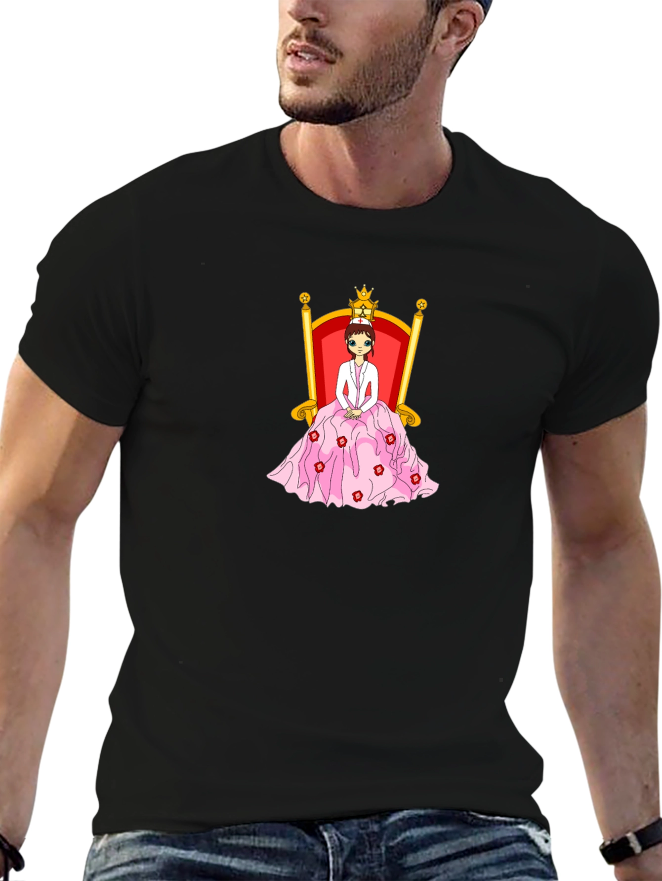 Queen Nurse Black T-Shirt