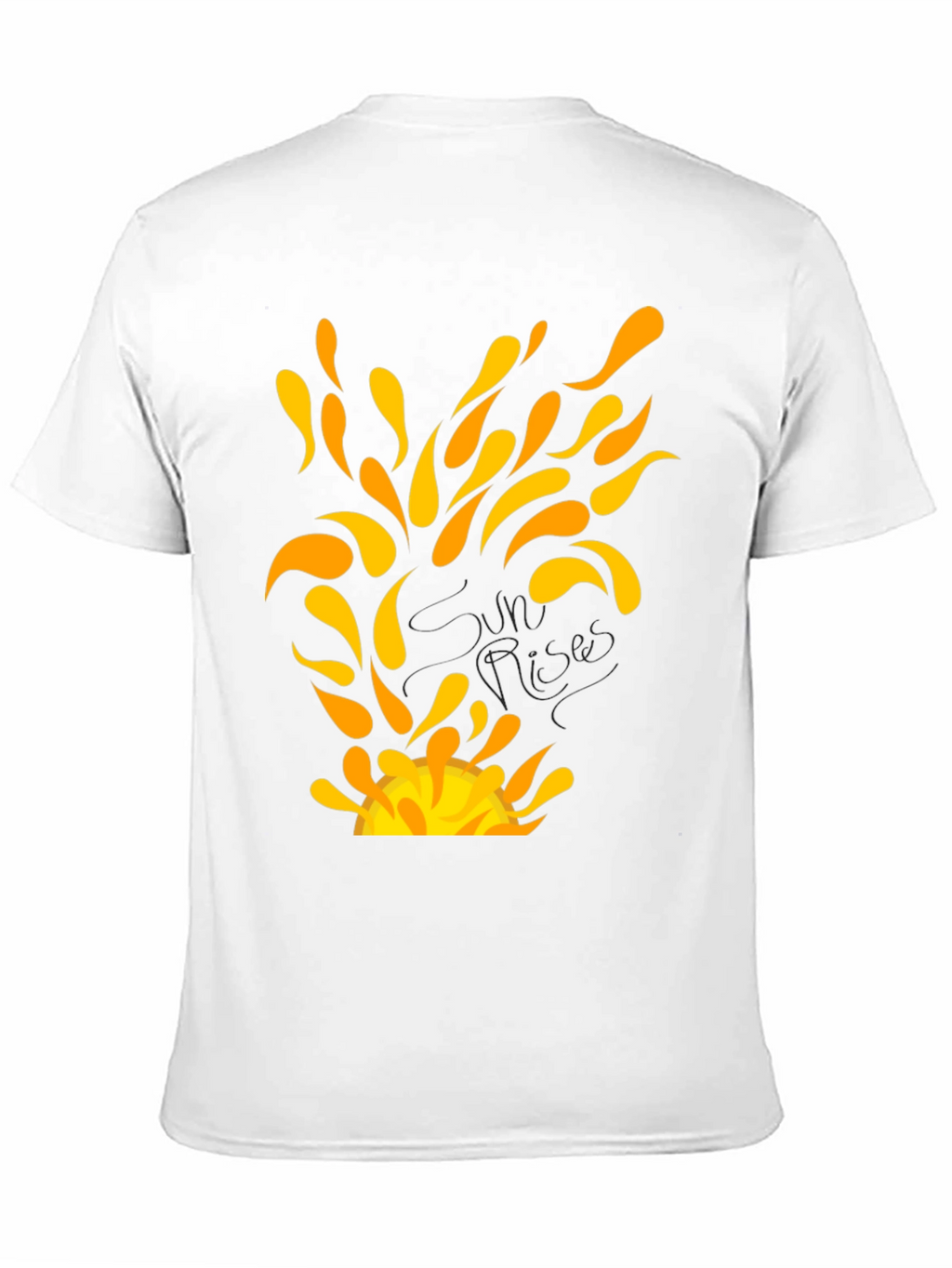 Sunrise Graphic Tee - Black Cotton T-Shirt