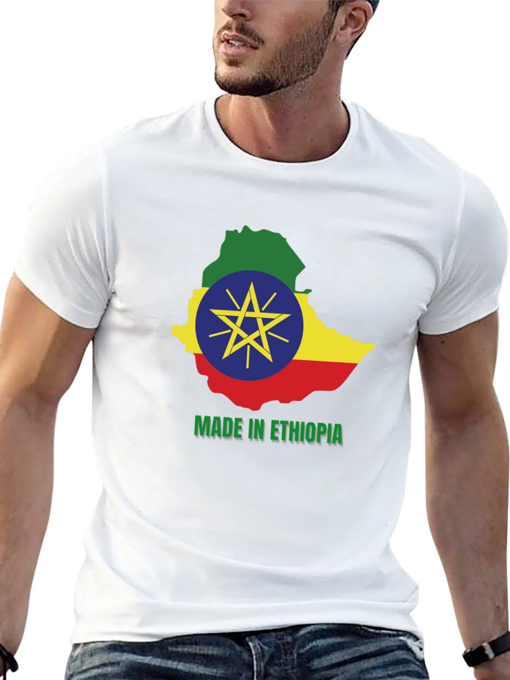 Ethiopia Map T-Shirt - Made in Ethiopia Pride