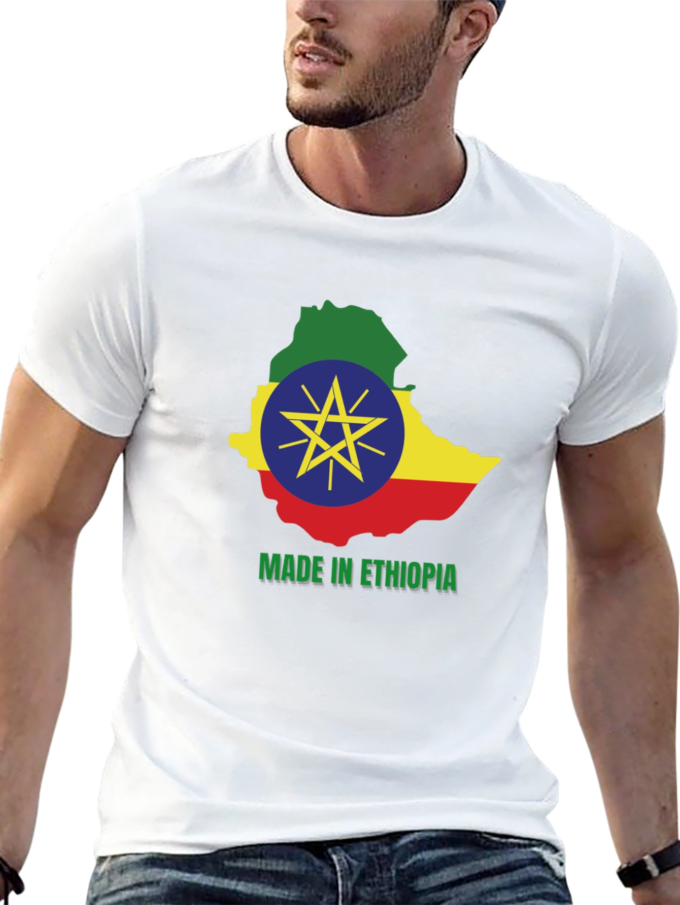 Ethiopia Map T-Shirt - Made in Ethiopia Pride