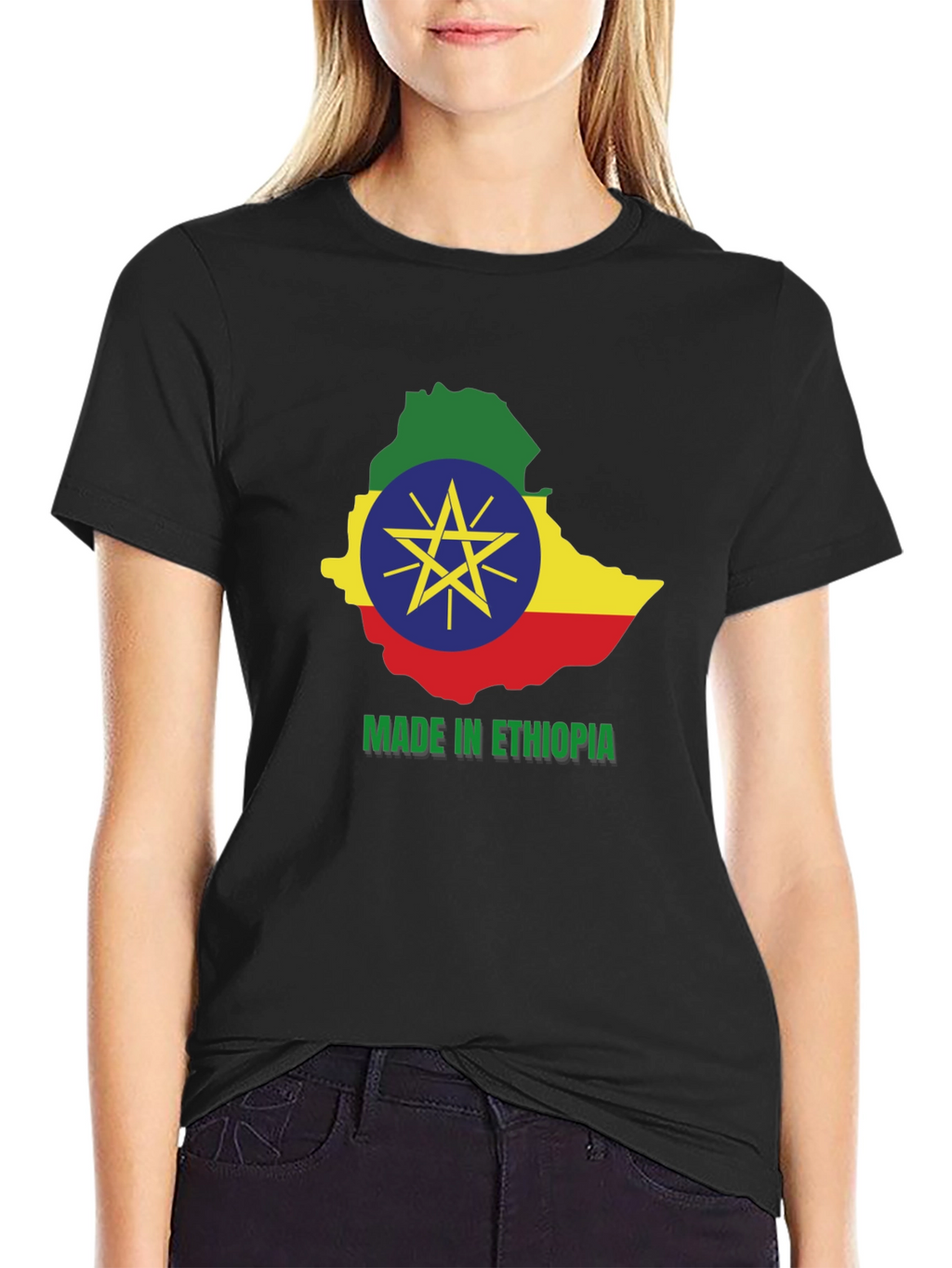 Ethiopia Map T-Shirt - Made in Ethiopia Pride