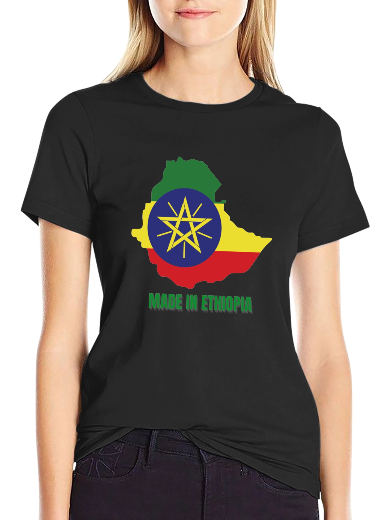 Ethiopia Map T-Shirt - Made in Ethiopia Pride