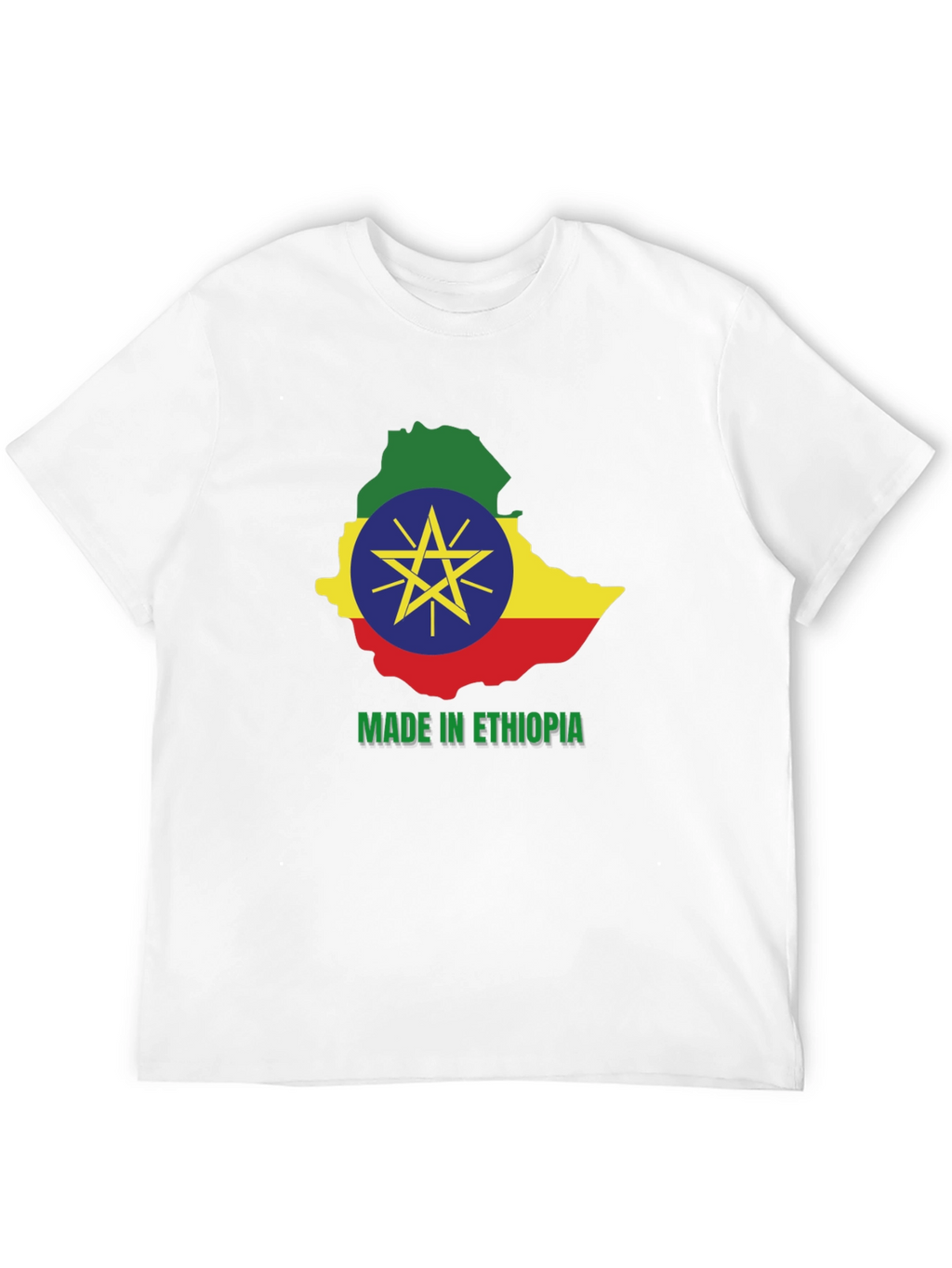 Ethiopia Map T-Shirt - Made in Ethiopia Pride