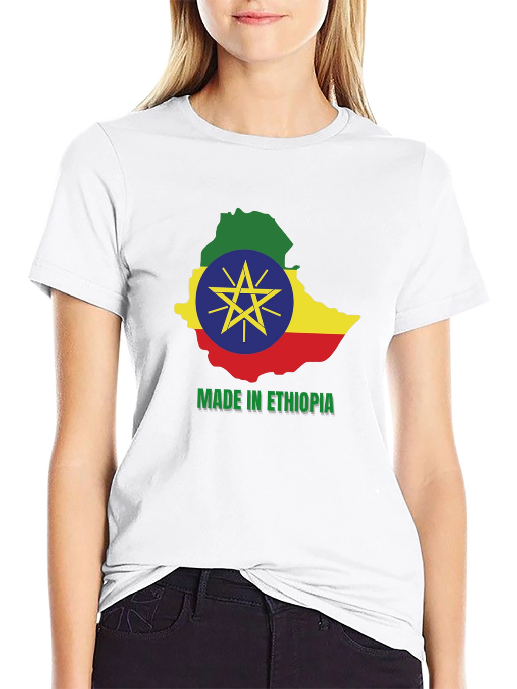Ethiopia Map T-Shirt - Made in Ethiopia Pride