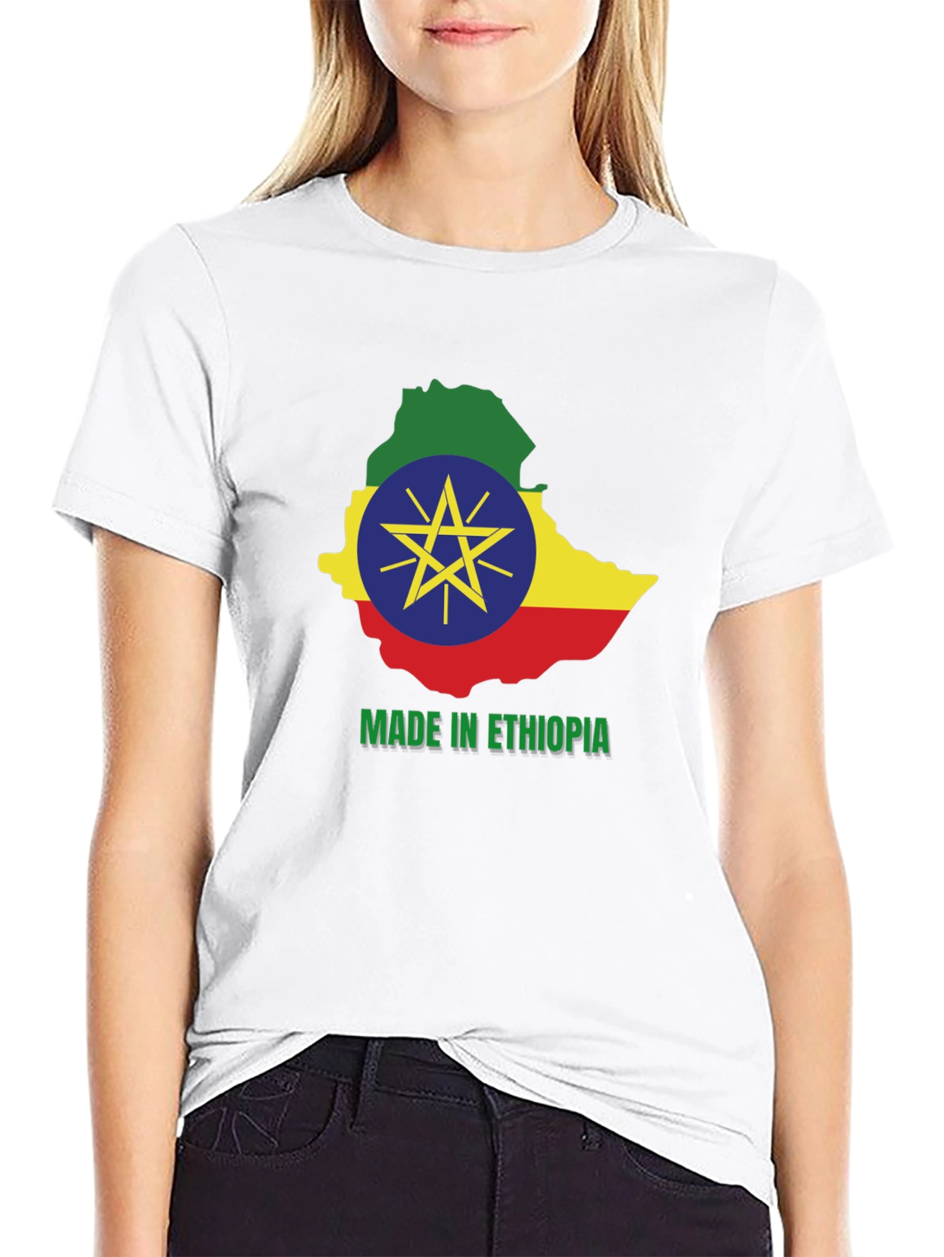 Ethiopia Map T-Shirt - Made in Ethiopia Pride