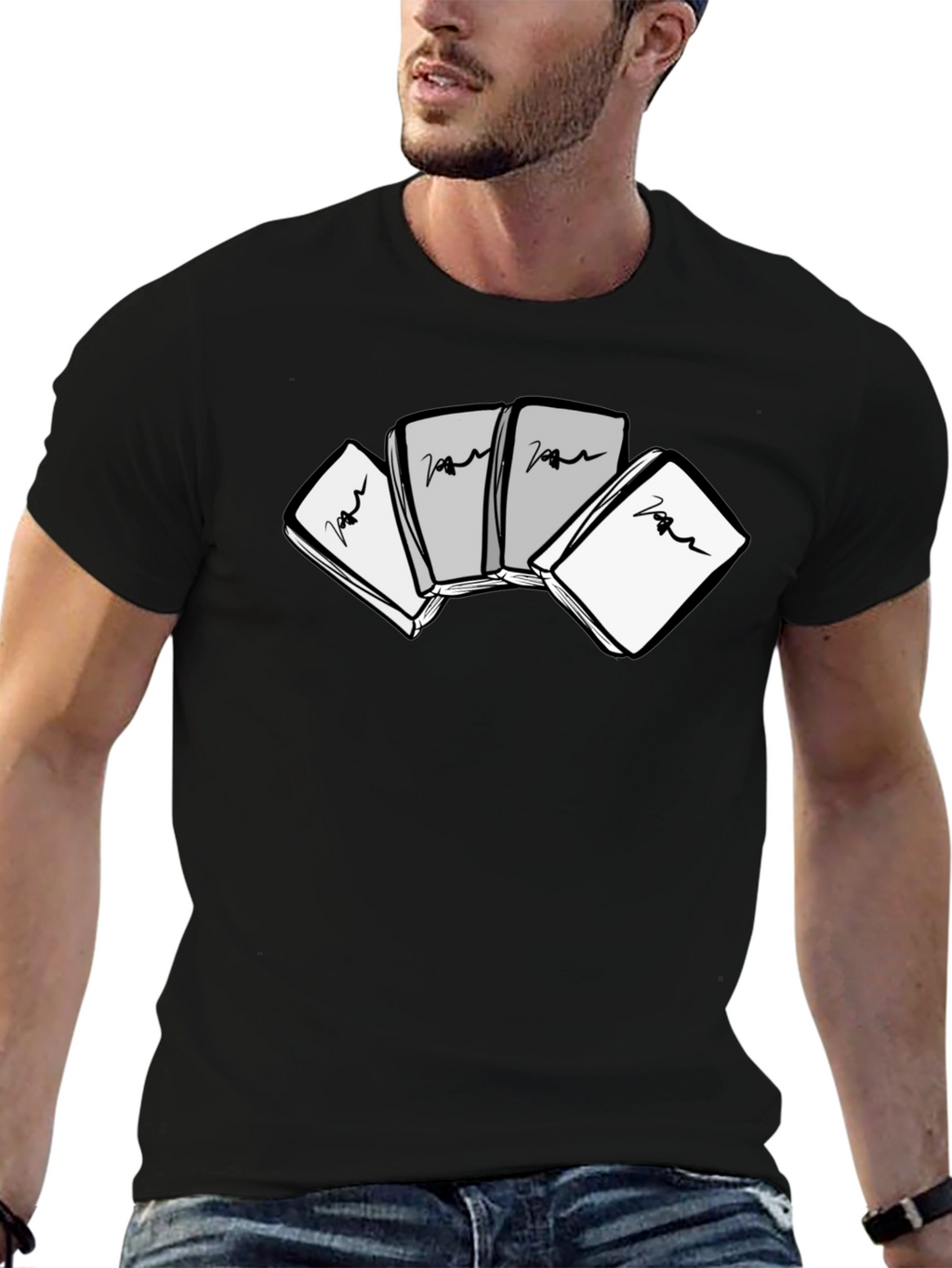 Abstract Book T-Shirt - Stylish Graphic Tee