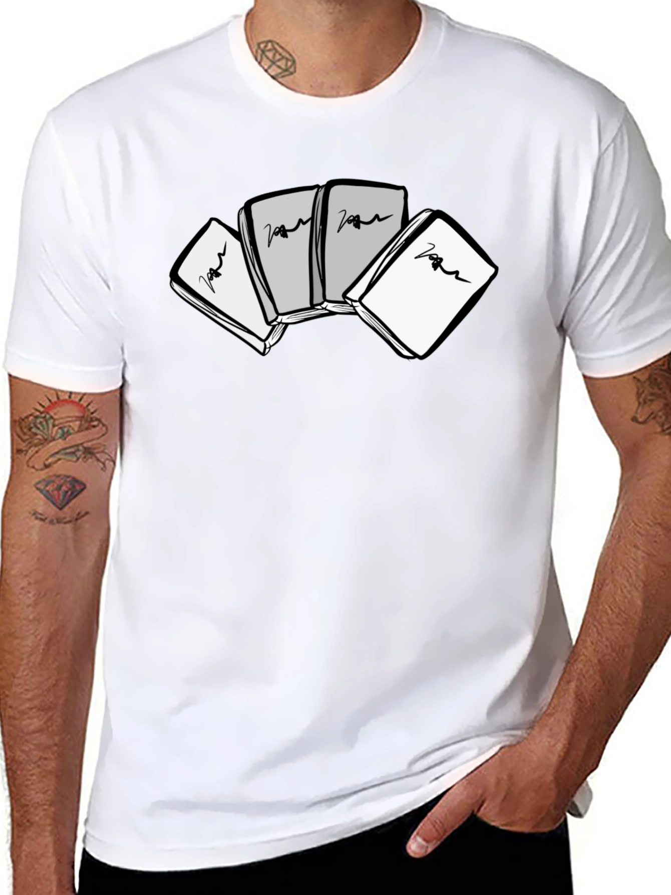 Abstract Book T-Shirt - Stylish Graphic Tee