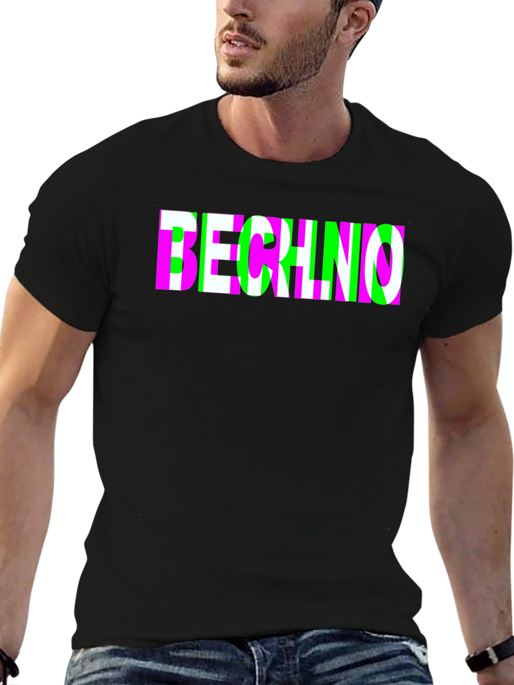 Techno Black Graphic Tee