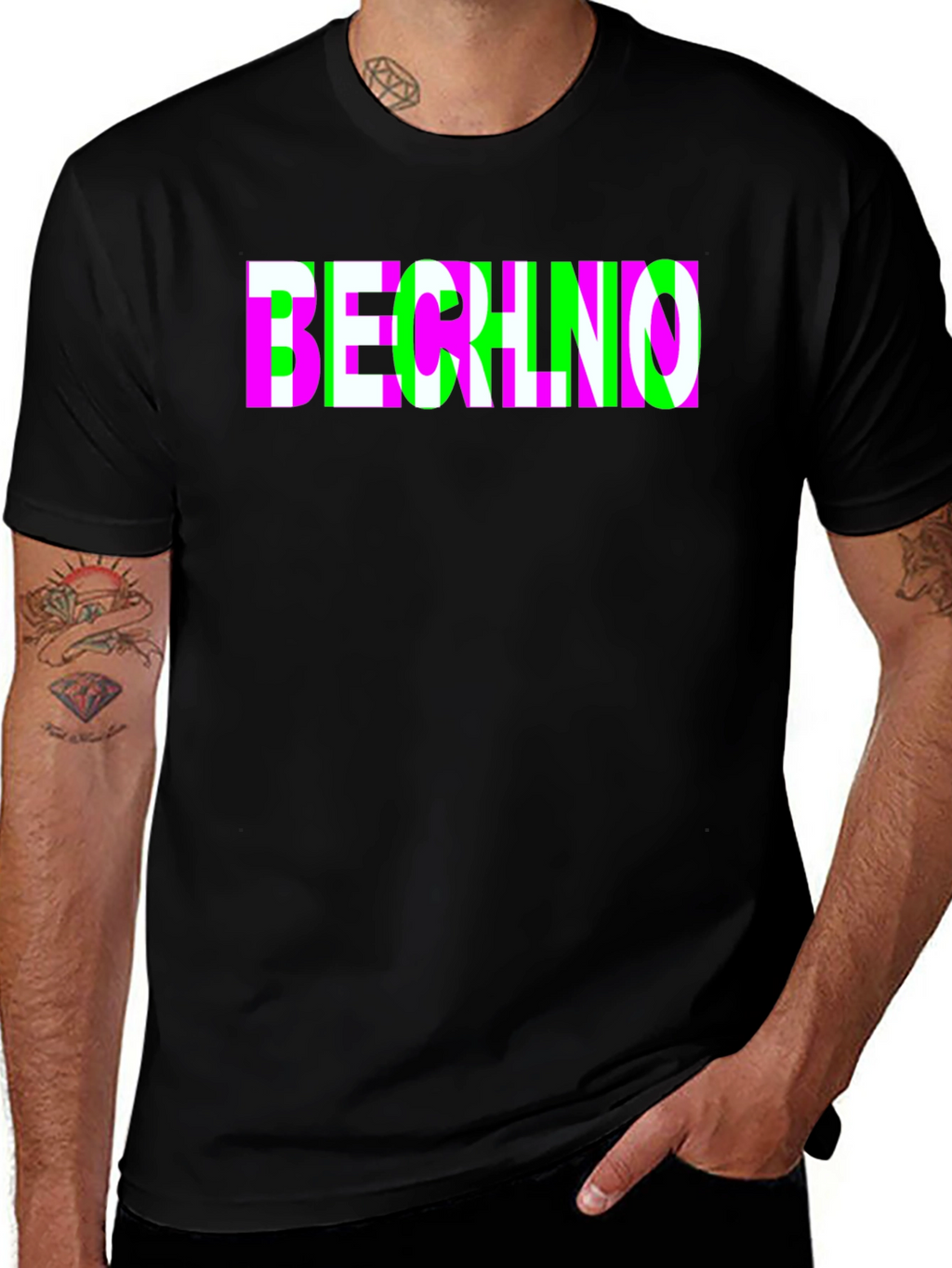 Techno Black Graphic Tee