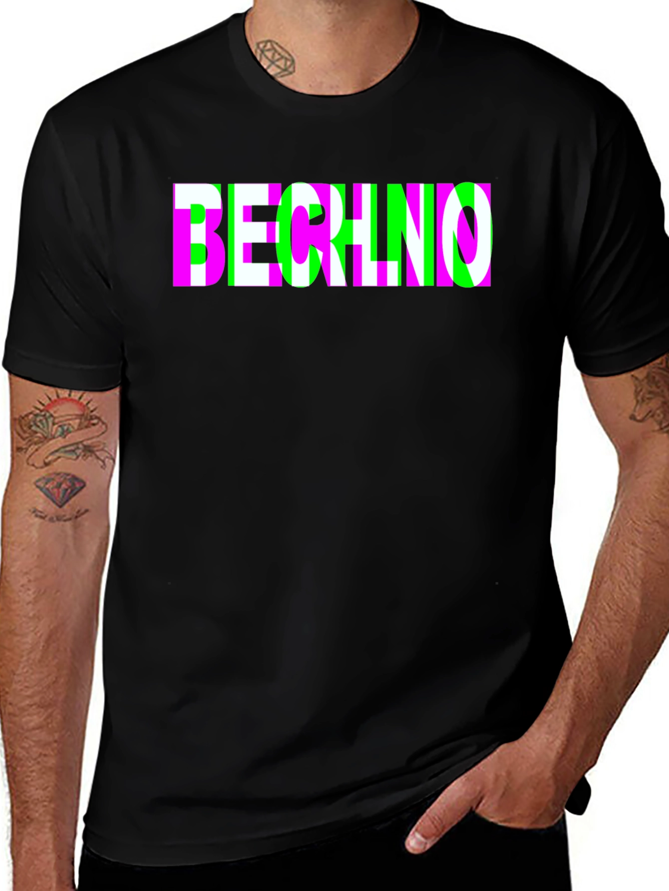 Techno Black Graphic Tee