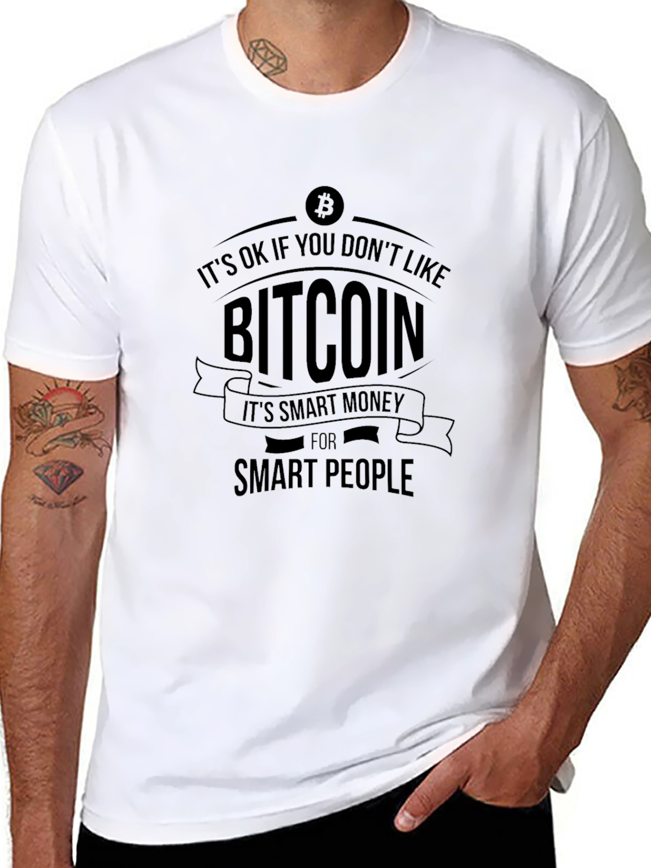 Bitcoin Smart Money Graphic T-Shirt - Black