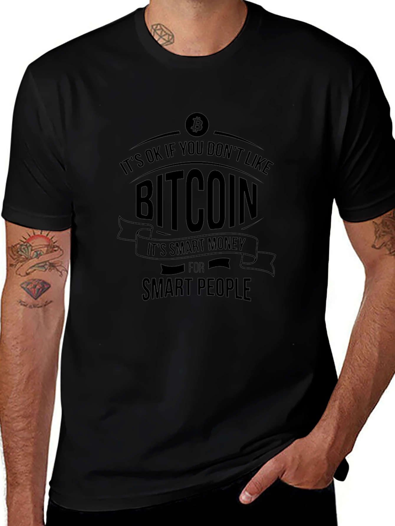 Bitcoin Smart Money Graphic T-Shirt - Black