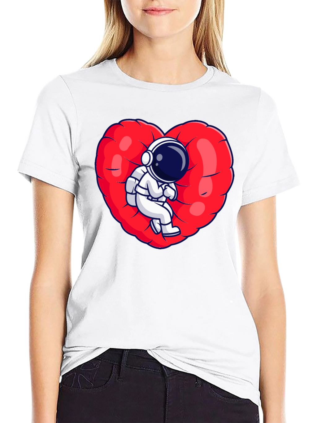 Astronaut Heart T-Shirt - Space Love Tee