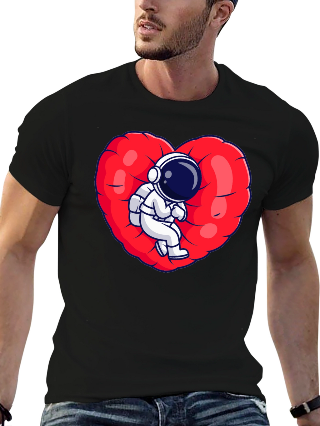 Astronaut Heart T-Shirt - Space Love Tee