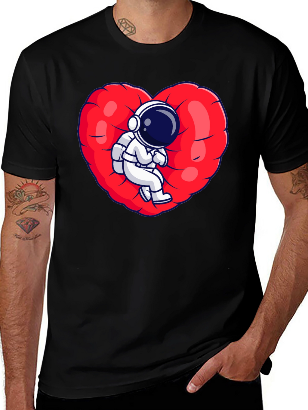 Astronaut Heart T-Shirt - Space Love Tee