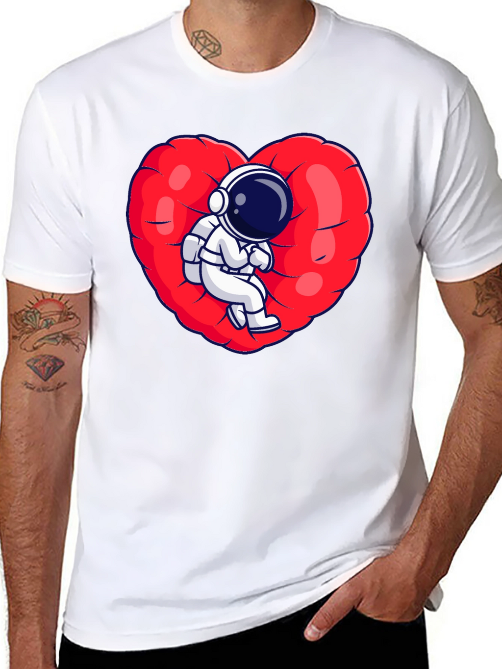 Astronaut Heart T-Shirt - Space Love Tee