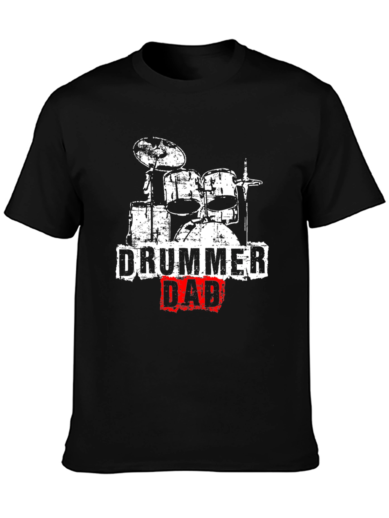 Drummer Dad T-Shirt - Black Cotton Tee for Musician Fathers