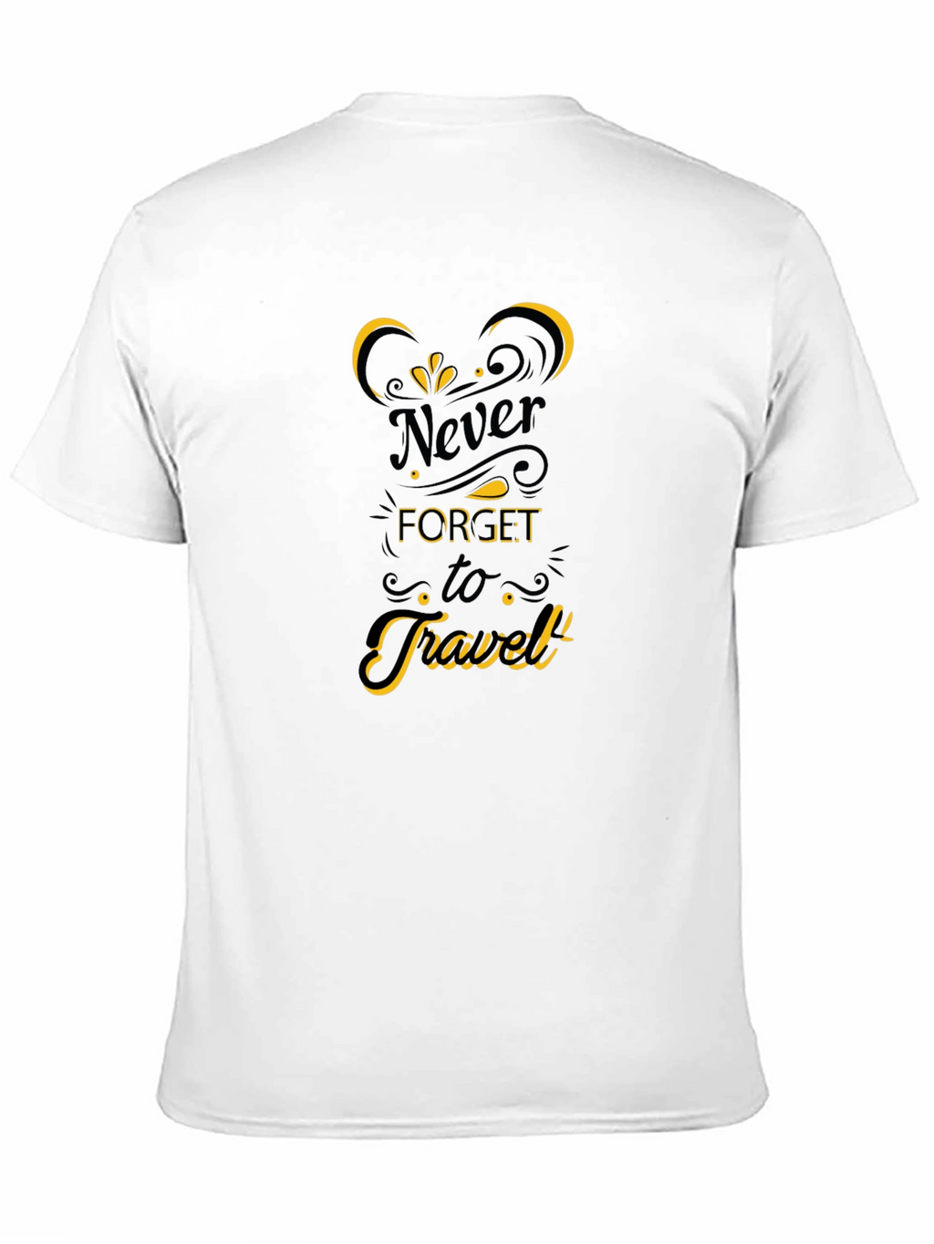 Never Forget to Travel Black Graphic Tee