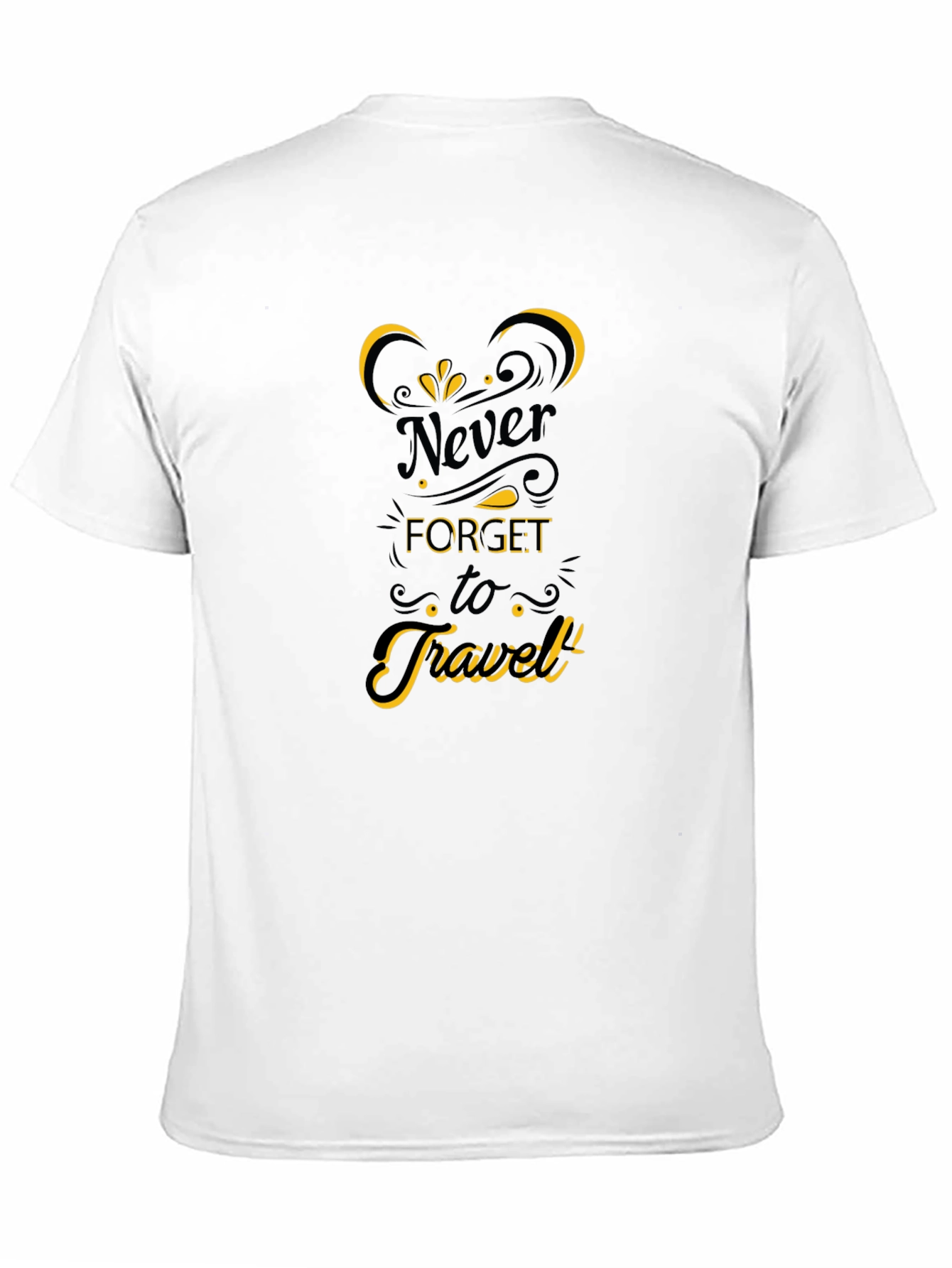 Never Forget to Travel Black Graphic Tee
