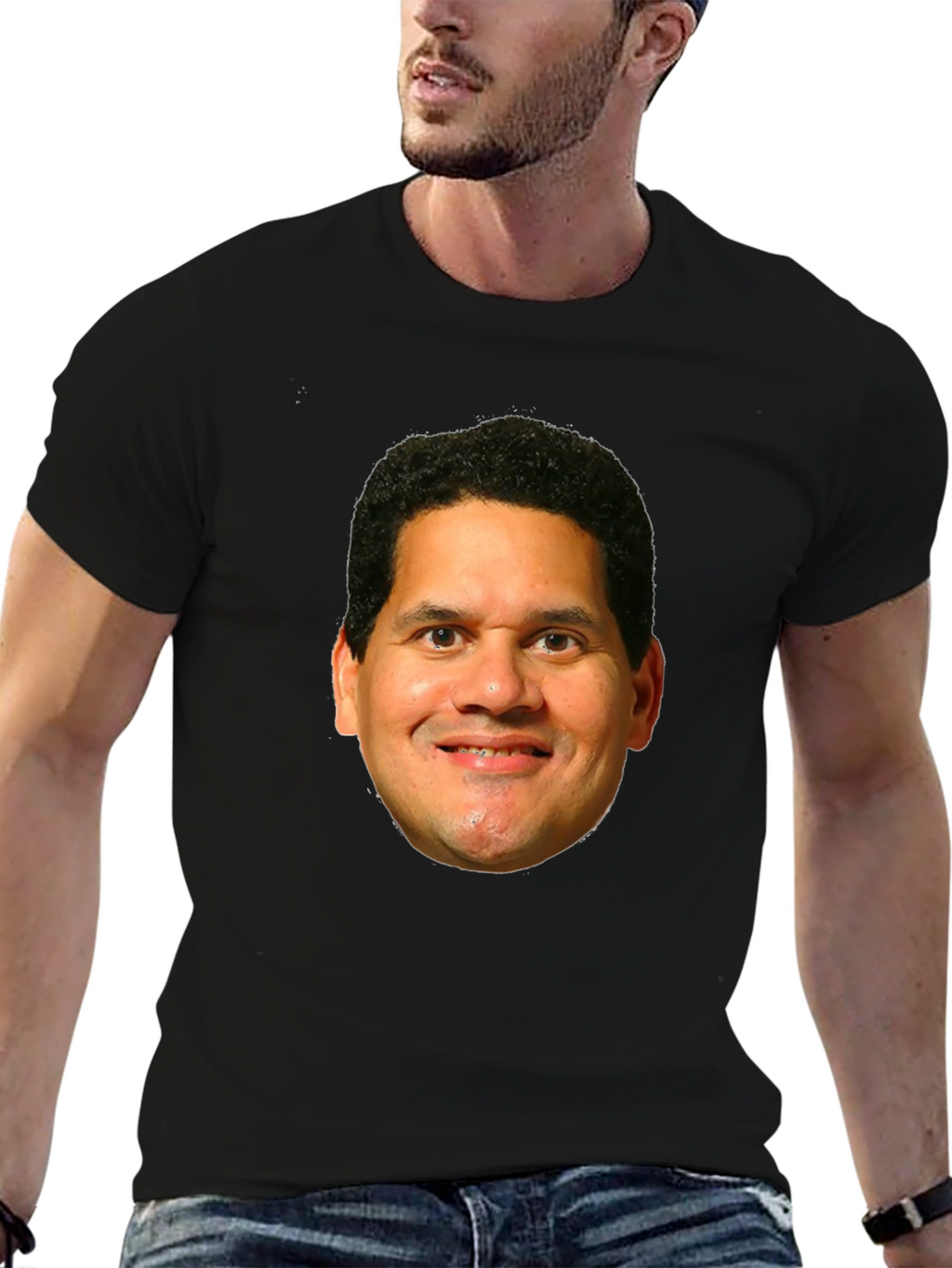 Reggie Fils-Aimé Face Black T-Shirt