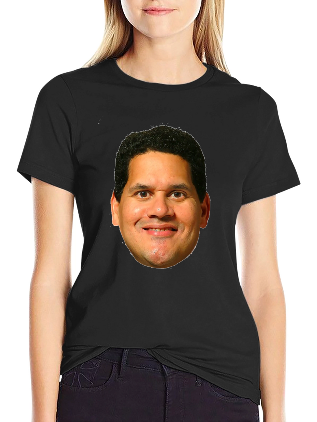 Reggie Fils-Aimé Face Black T-Shirt