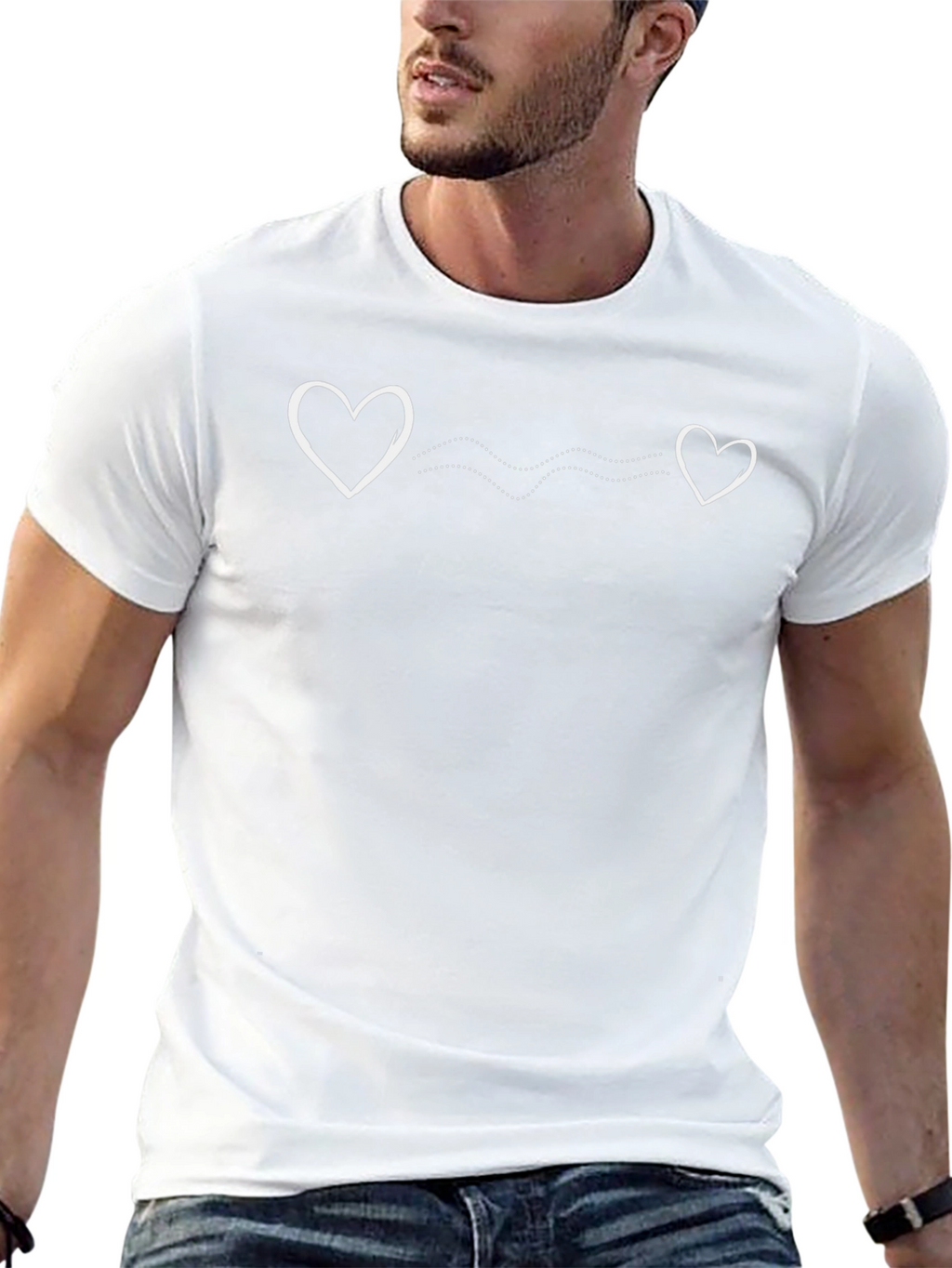 Connected Hearts Graphic T-Shirt - Black