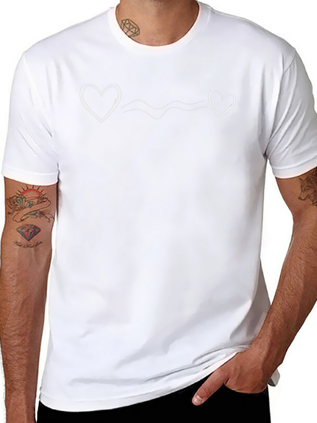 Connected Hearts Graphic T-Shirt - Black