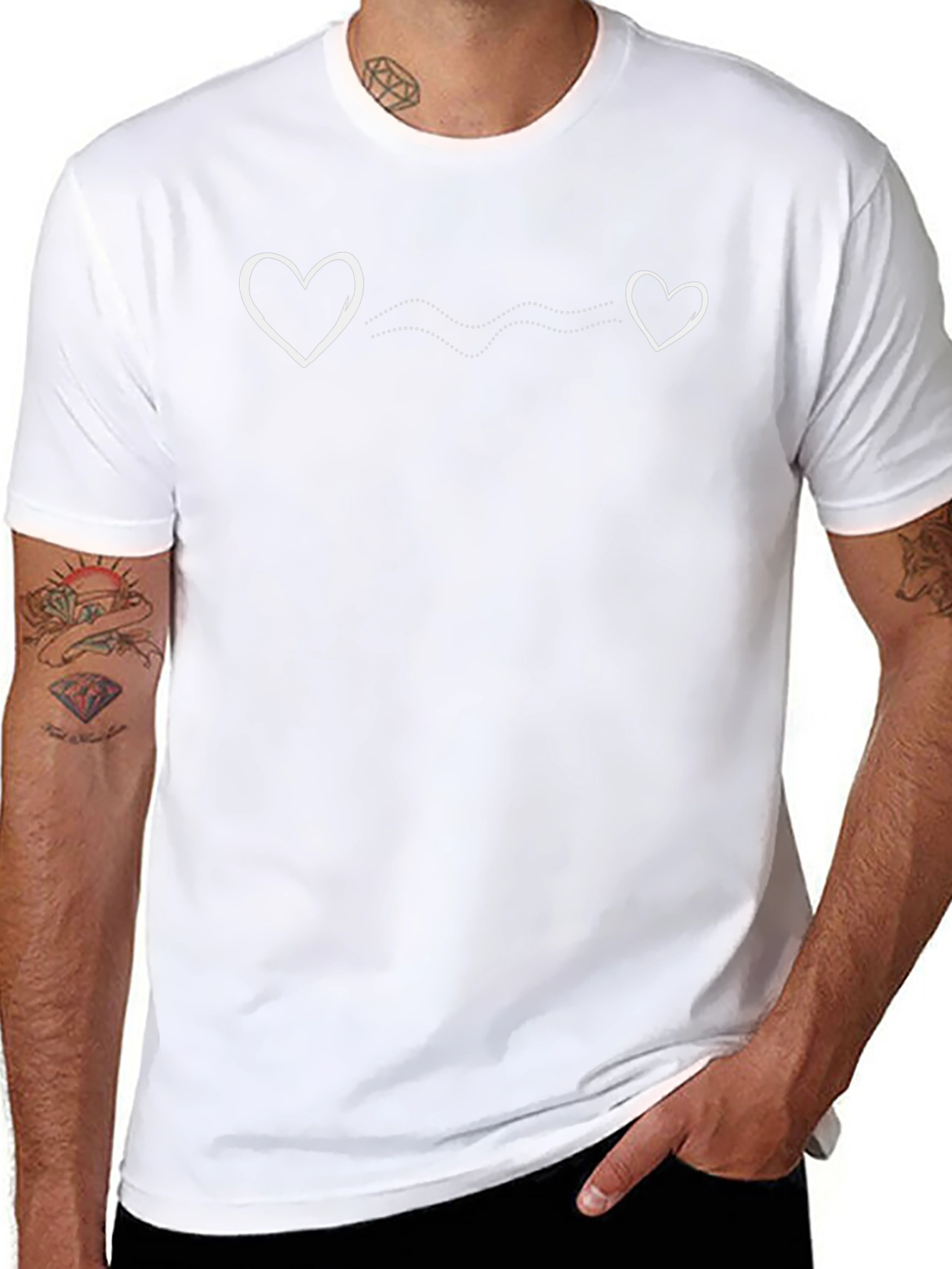 Connected Hearts Graphic T-Shirt - Black