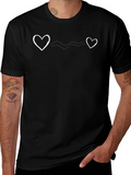 Connected Hearts Graphic T-Shirt - Black